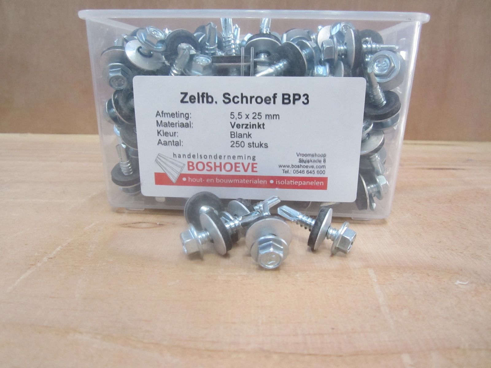 zelfborende schroef 5,5x25mm,met epdm rubber - Boshoeve en Bouwmaterialen Vroomshoop